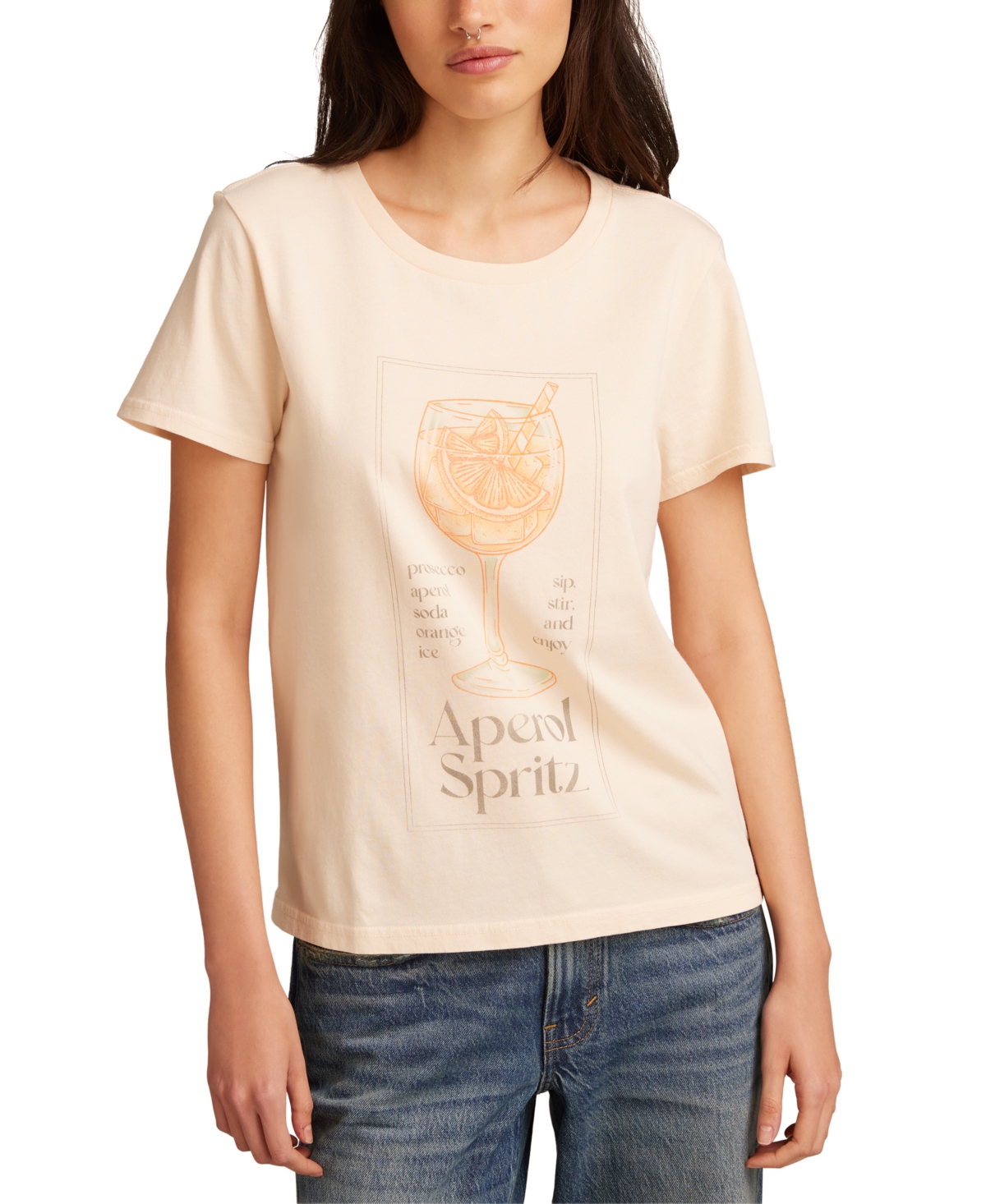 Lucky Brand Aperol Spritz Cotton Graphic T-shirt