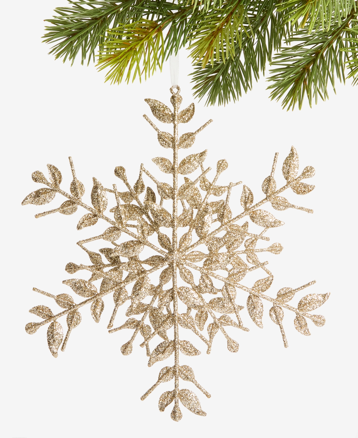 Holiday Lane Jeweled Classics Gold Snowflake Ornament, Macy's Exclusive In Gold