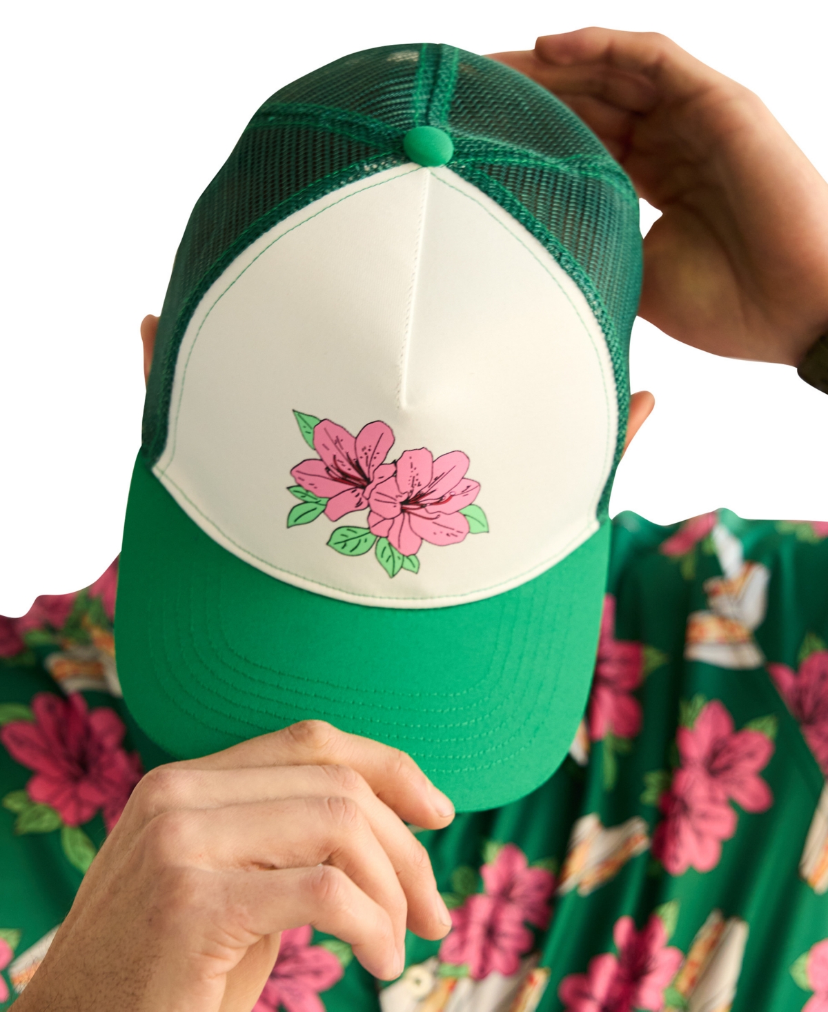Men's Azalea Graphic Trucker Hat - Green