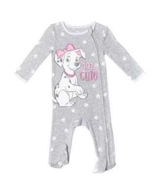 Baby Girls 101 Dalmatians 3 Pack Sleep N' Play Coveralls