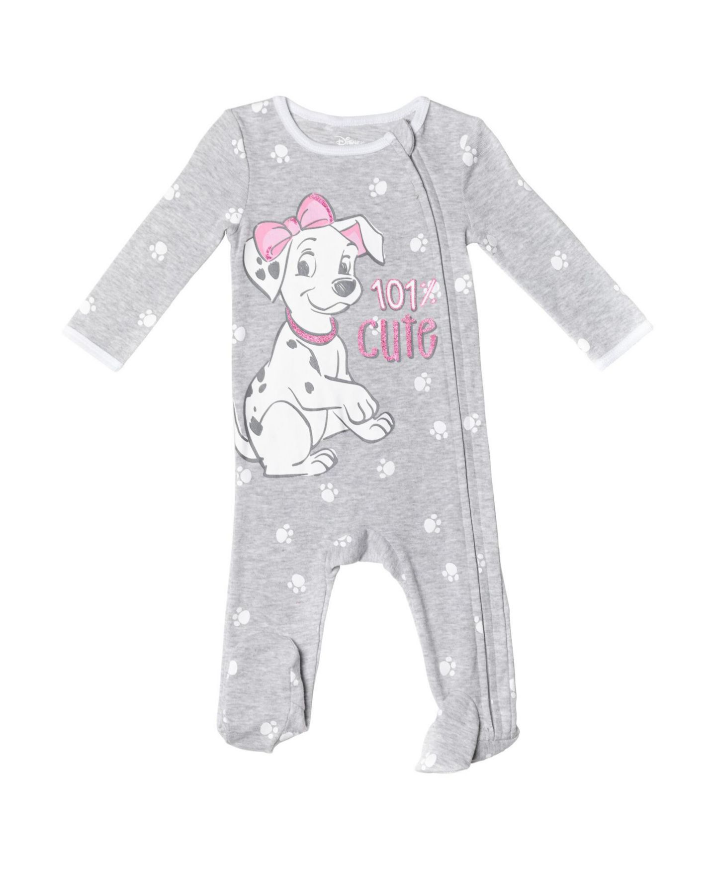 Комбинезоны Bambi 101 Dalmatians 3 Pack Sleep N' Play Coveralls для девочек-малышей, цвет: Белый / Розовый — фото 4