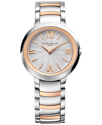 Baume & Mercier Women's Swiss Promesse Stainless Steel & 18k Rose Gold-Plated Bracelet Watch 30mm M0A10159