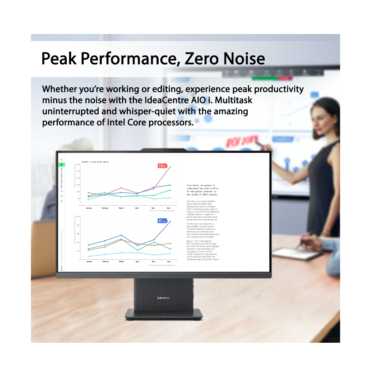 Lenovo IdeaCentre I 27" Daily All-in-One Intel Core i7 13620H 16GB Ram Intel Uhd Graphics 512GB Ssd Storage Windows 11 Home Fhd 100Hz - Black