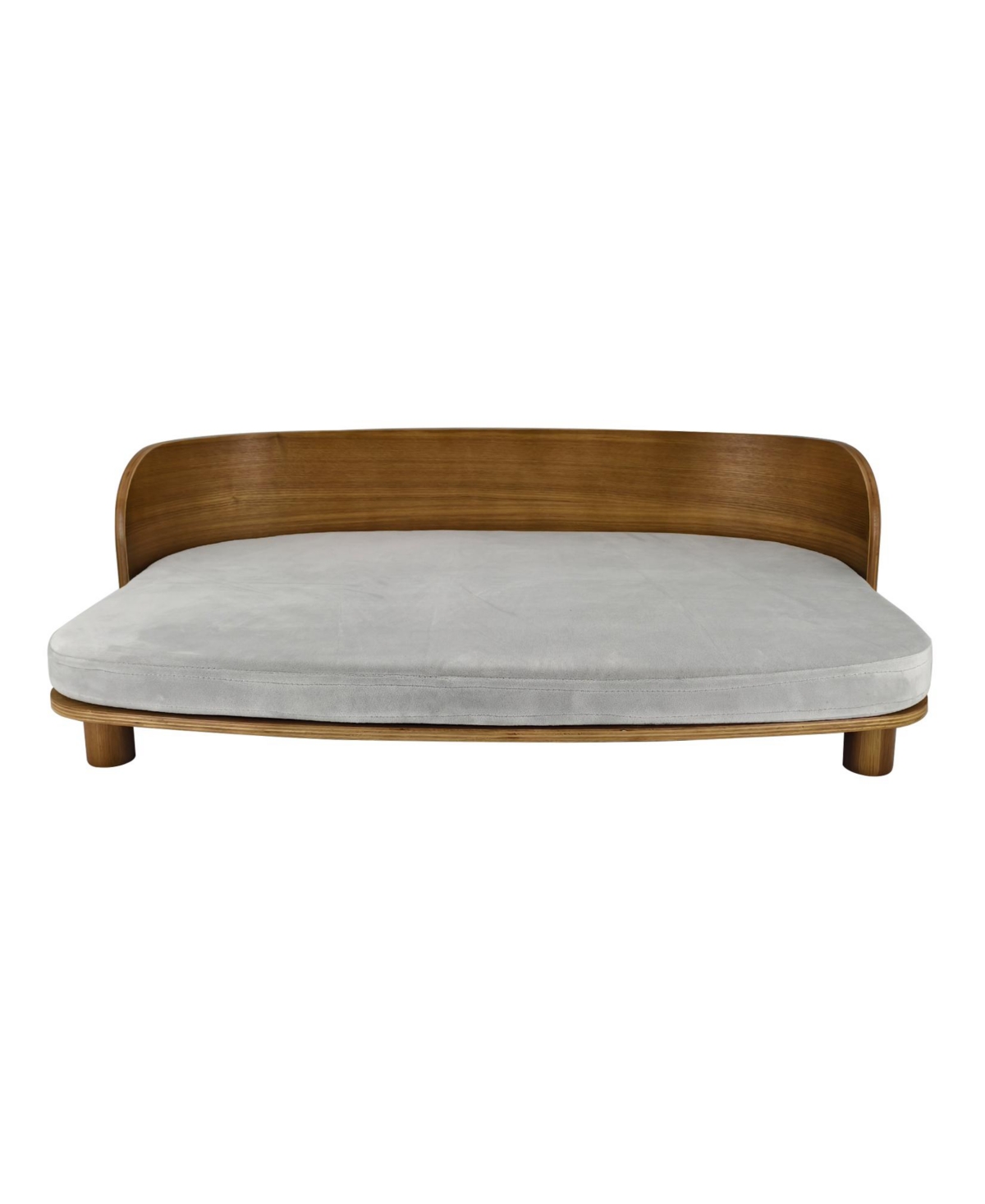 Wooden Bed Stool For Dogs&Cats With Pad - Grey