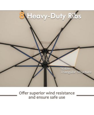 Outdoor Patio Umbrella Modern Table Umbrella w/8 Heavy Duty Ribs Sun-proof
