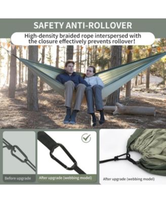 Swing Hammock 1-Person Camping Hammock Sturdy Portable Durable Swing 180kg Load Capacity for Outdoor, Trekking, Travelling, Garden
