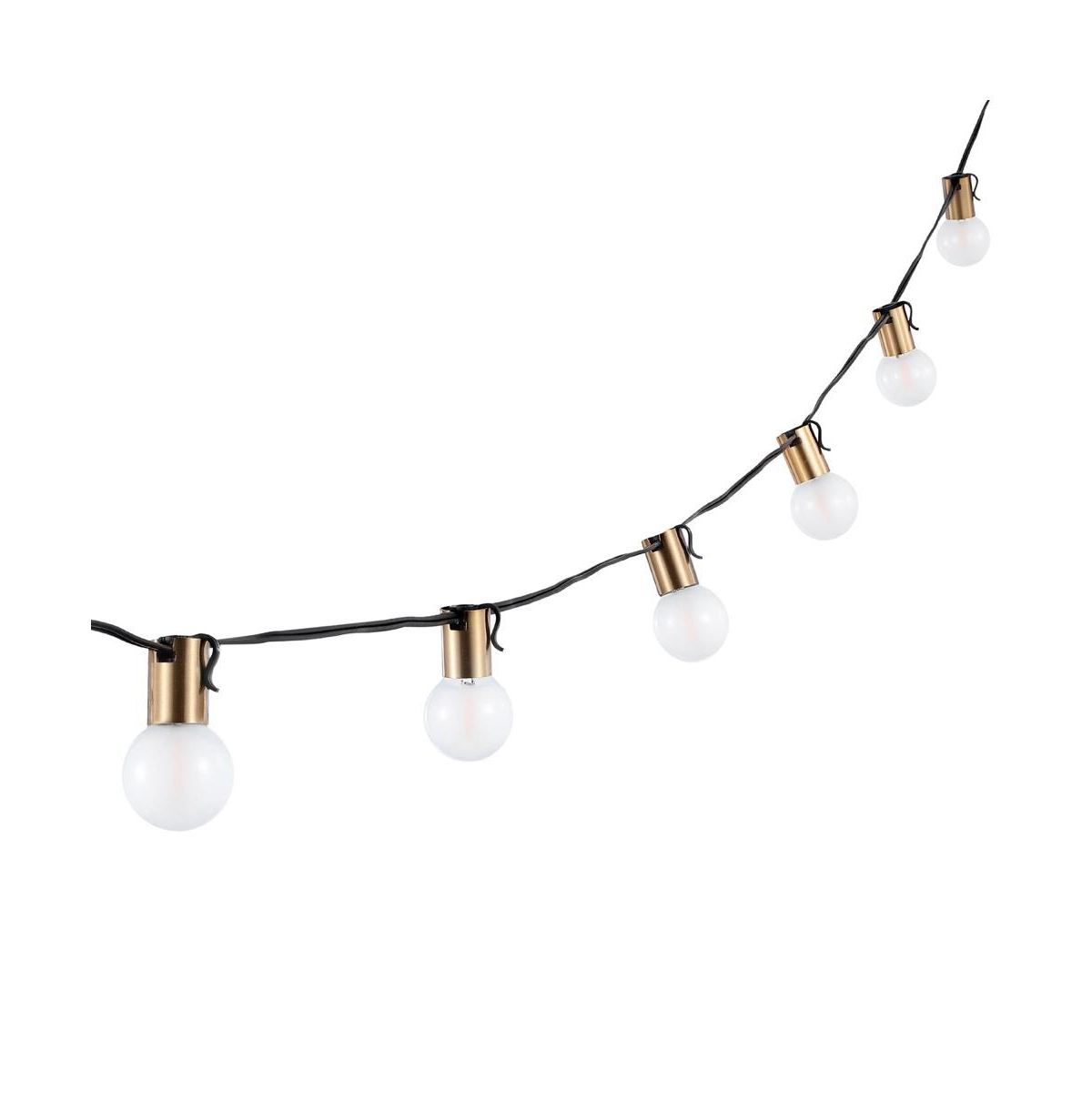 Farrynn Outdoor String Lights - Black/brass