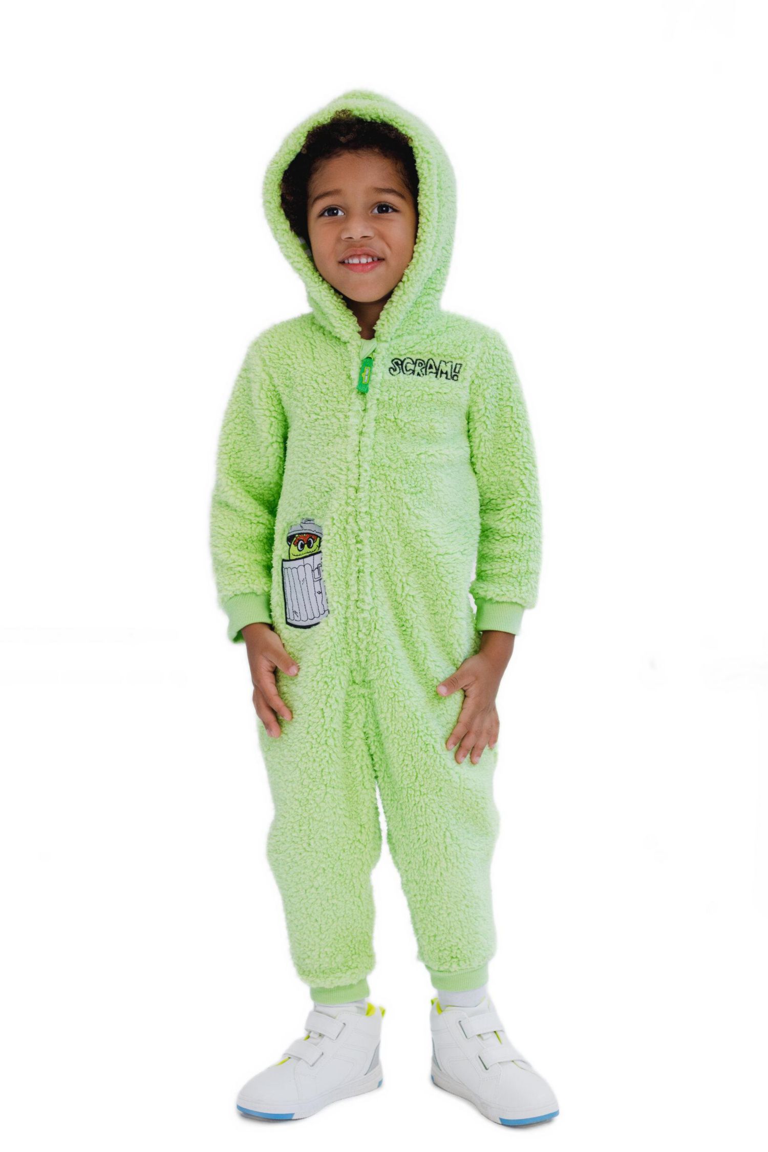 Baby Boys (0-12M) Cozy Sherpa Zip Up Cosplay Costume Coverall