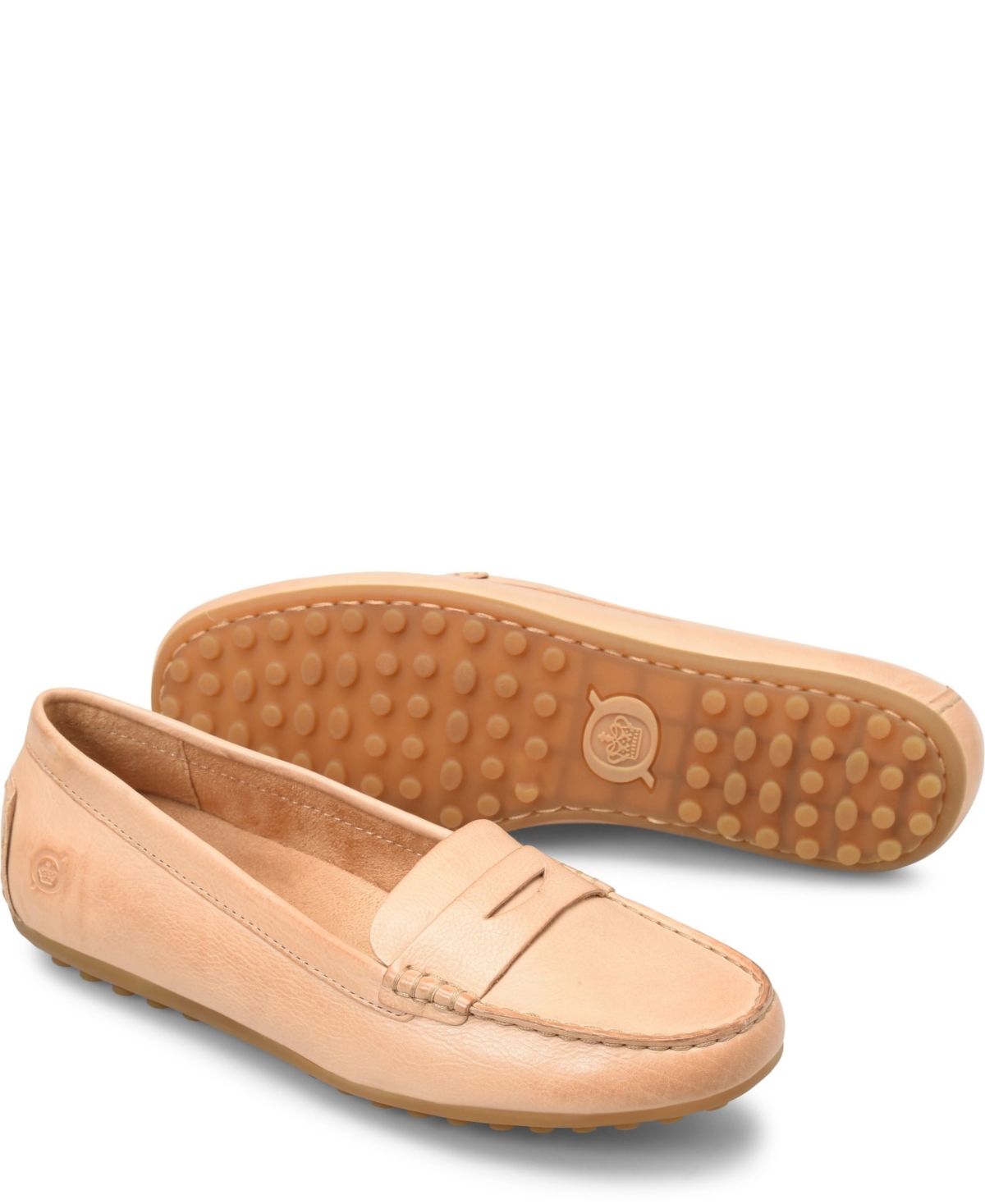 Born Women's Finley Round Toe Loafers In Natural Nude