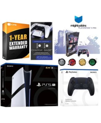 PlayStation 5 Pro with Extra Controller, Dual Charging Dock and MightySkins Decal Voucher Plus 1 Year CPS Extended Warranty