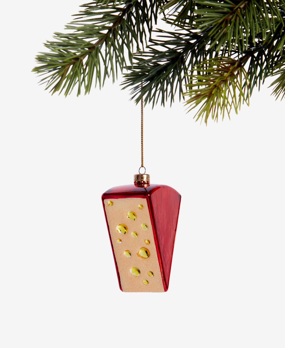 Holiday Lane Foodie Cheese Block Ornament, Macy's Exclusive In Transparent