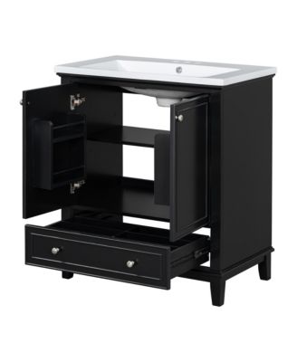 30" Bathroom Vanity Combo Sink, Cabinet, Doors, Drawer