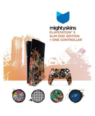 PlayStation 5 Slim Disc Astro Bot, Spider-Man Miles Morales Bundle with Extra Midnight Black Controller, Pro Gamer Starter Kit, MightySkins Code