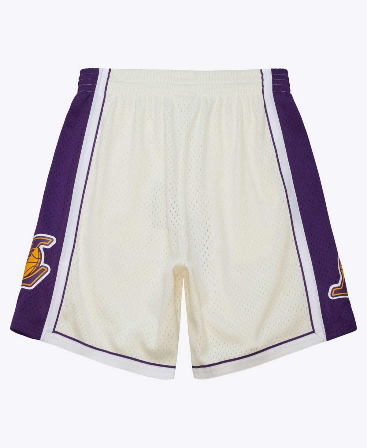 Mitchell & Ness Men's Cream Los Angeles Lakers 2009/10 Hardwood Classics Team Color Swingman Shorts