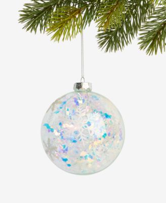 Holiday Lane - Merry Magic Snowflake Ball Ornament