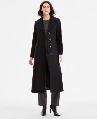Anne Klein - Women's Single-Breasted Maxi Coat