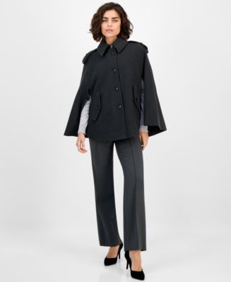 Anne Klein Women's Short Cape Coat - Macy's