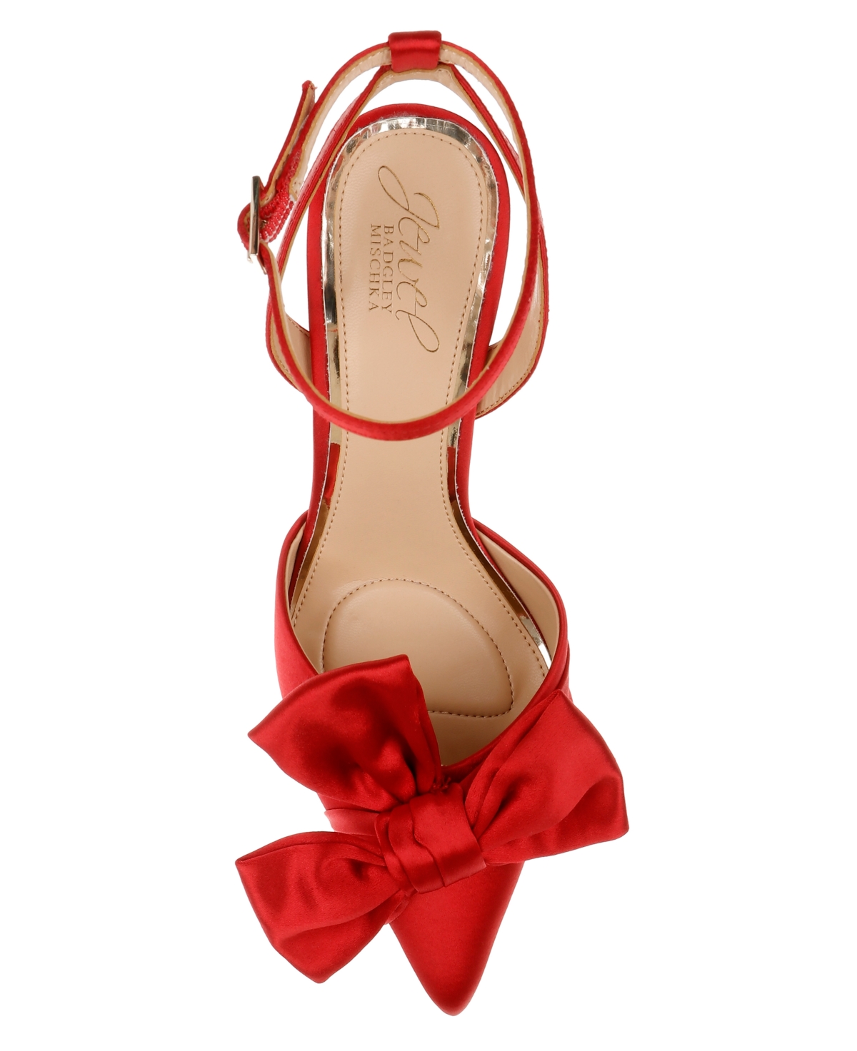 Jewel Badgley Mischka Francine Ankle Strap Pointed Toe Sandal