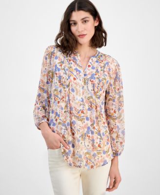 Tommy Hilfiger - Women's Floral Pintuck Blouse