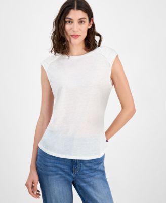 Tommy Hilfiger - Women's Ruched-Shoulder Sleeveless Top