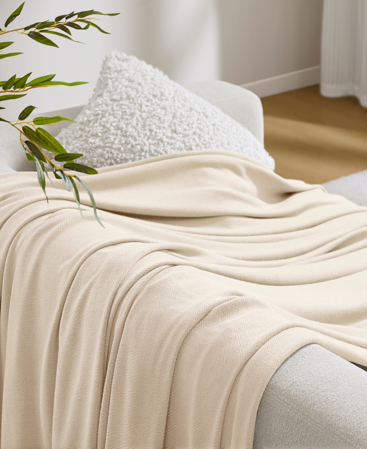 Madison Park Lightweight Breathable Blanket, Twin In Neutral