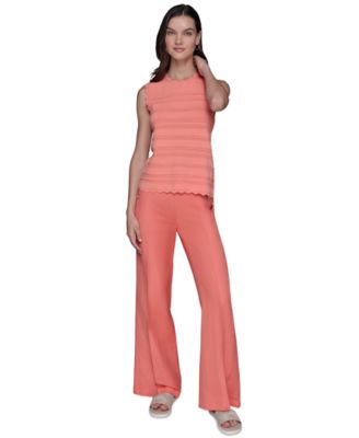 Women's Scalloped-Trim Sweater