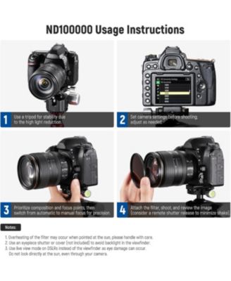 52mm ND100000 (16.5 Stop) Neutral Density Filter – Ultra Dark HD Optical Glass with Multi-Coating for Celestial Event Photography