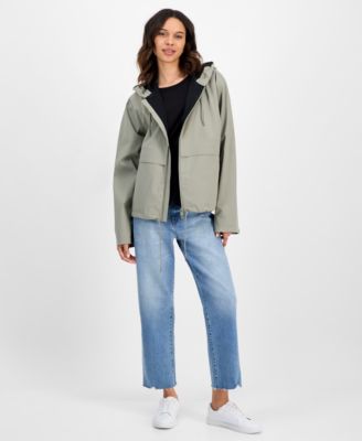 Women's Zip-Front Hooded Drawstring Jacket