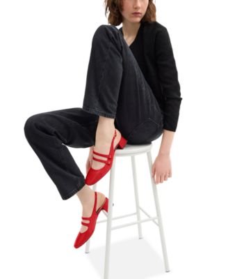 Winley Patent Leather Mary Janes Slingback Pumps