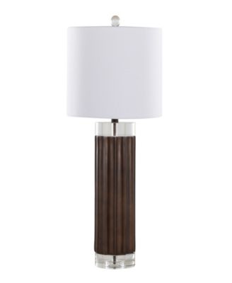 29.25" Polyresin Cylinder Table Lamp, Set of 2