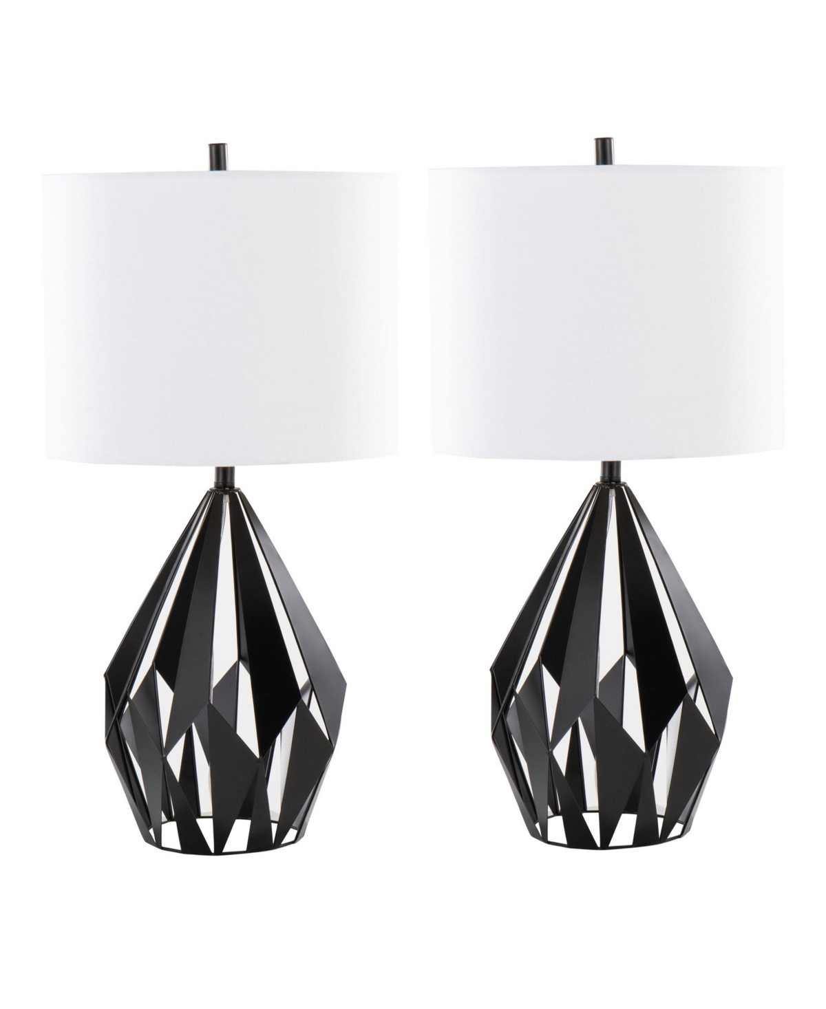 Lumisource 28" Metal Geome Tri Contemporary Table Lamp, Set Of 2 In Multi