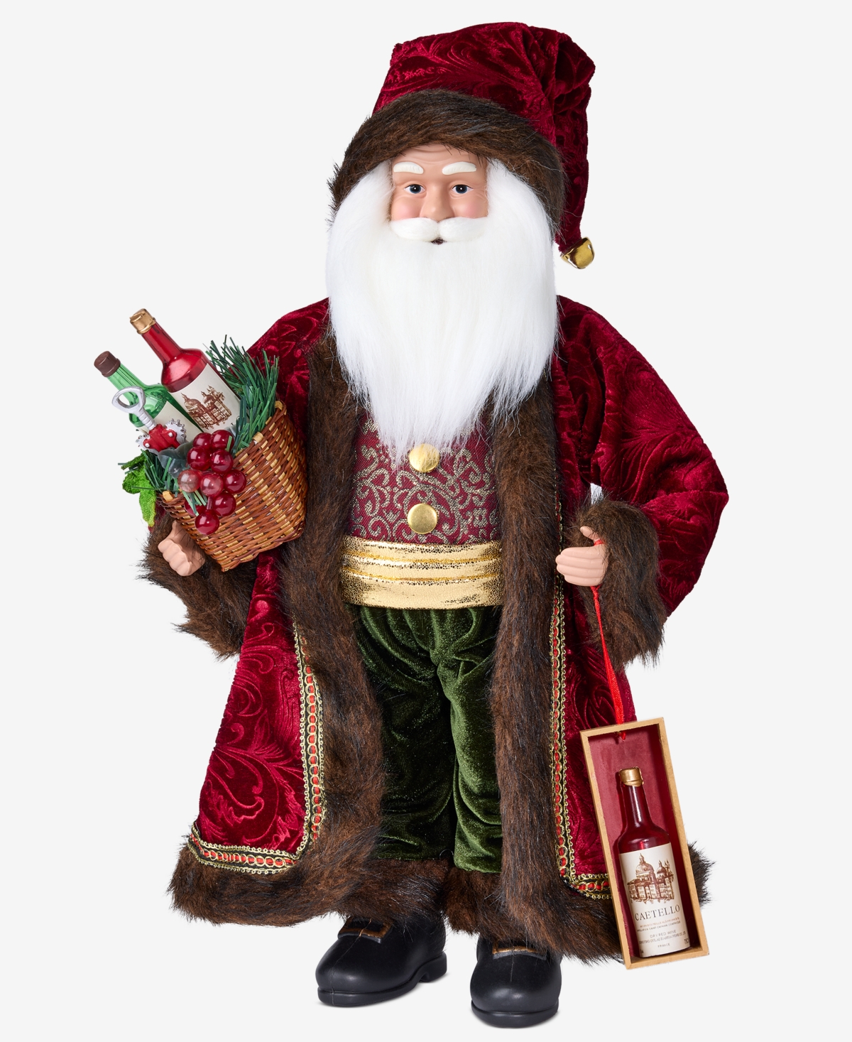Holiday Lane Heritage Caucasian Santa With Wine, Macy's Exclusive