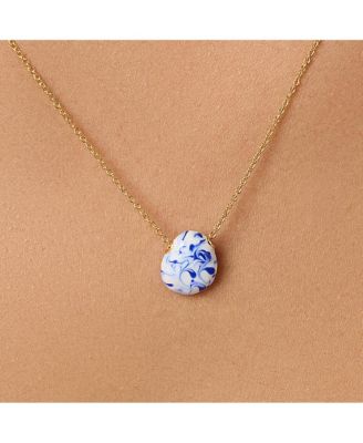 ana luisa ネックレス チェーン 14K PEBBLE MINI MARBLE BLUE ana luisa ネックレス チェーン 14K PEBBLE MINI MARBLE BLUE