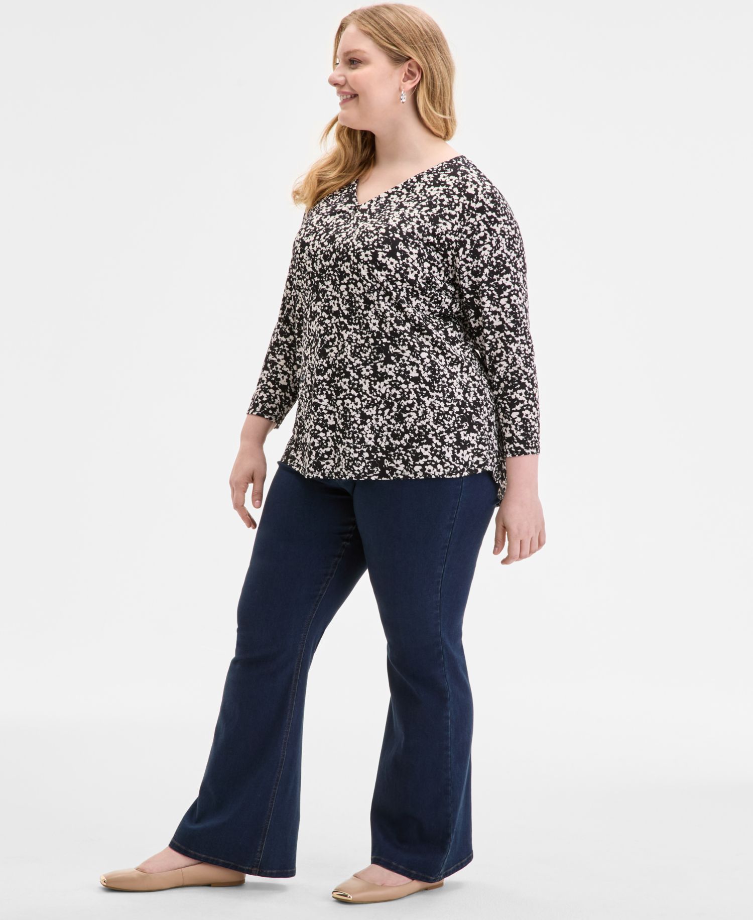 Plus Size Floral-Print Top