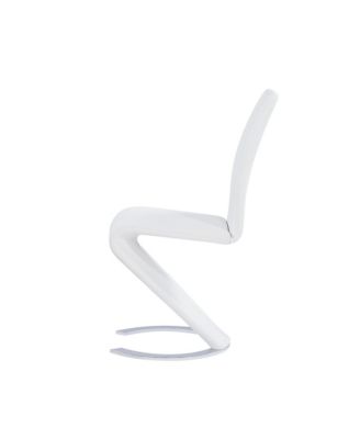 Faux Leather Dining Chairs Set of 2 Upholstered Parsons Style for Home or Office