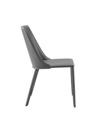 Faux Leather Dining Chair with Armless Design for Kitchen or Dining Room