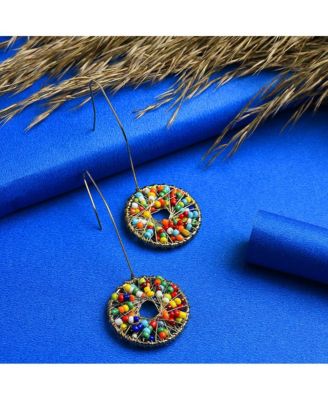 Women's Bead-Cluster Drop Earrings