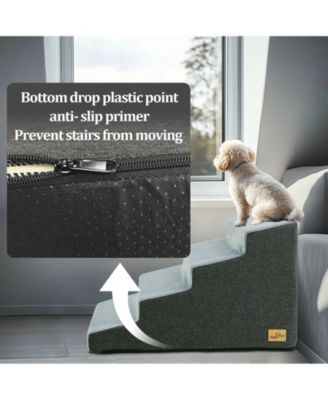 4-Step Non-Slip Sponge Dog Stairs for Small Dogs