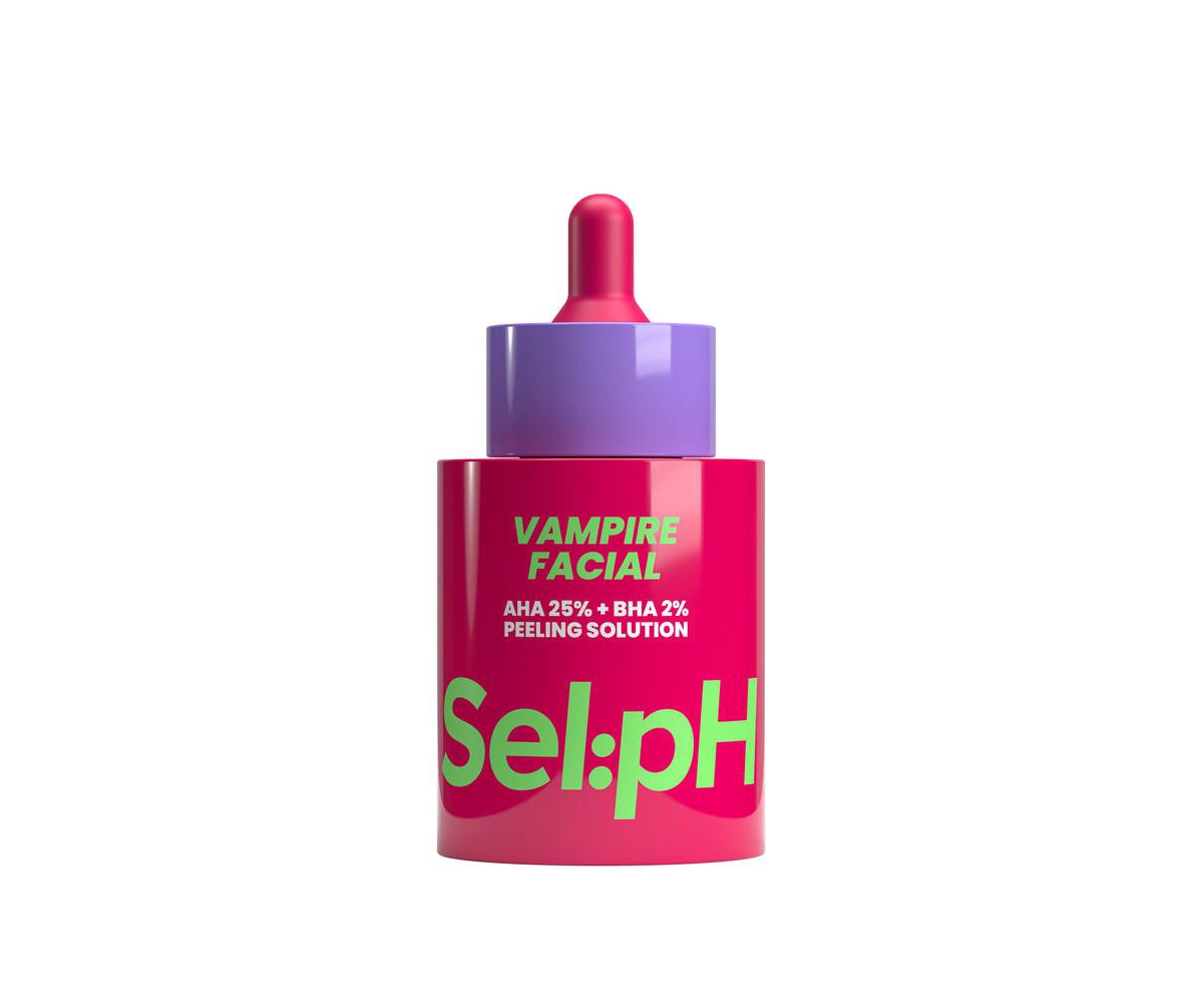 Vampire Facial Aha 25% + Bha 2% Peeling Solution - Multi color bottle