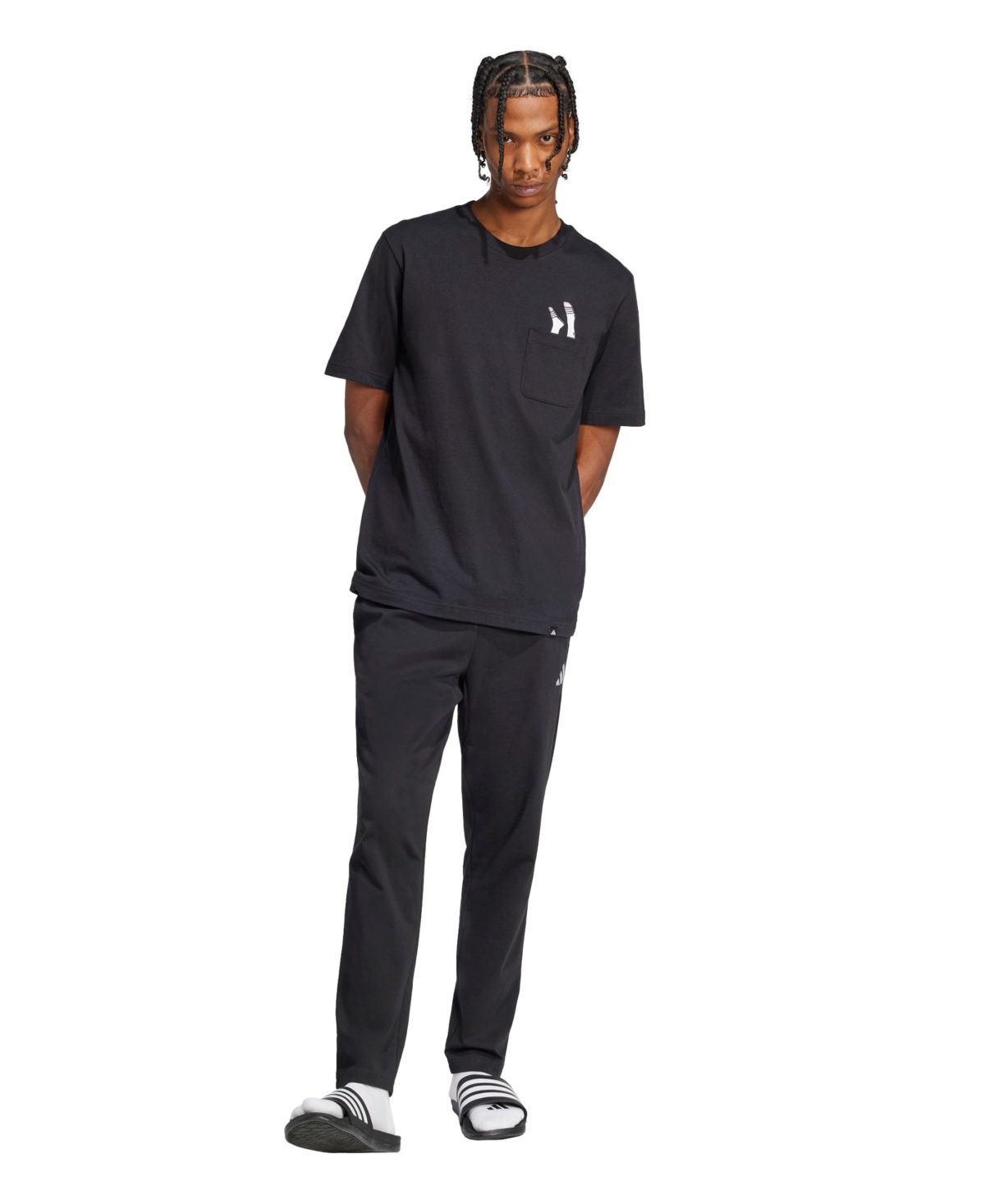 Adidas Originals Men's Lounge Slides Graphic Pocket T-shirt