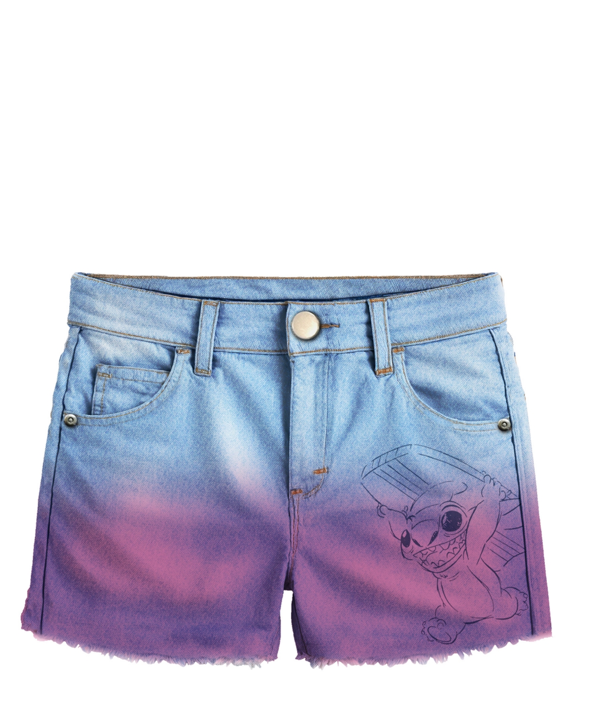 Disney Toddler And Little Girls 2-piece Stitch Surf Club Tank Top And Denim Shorts Set