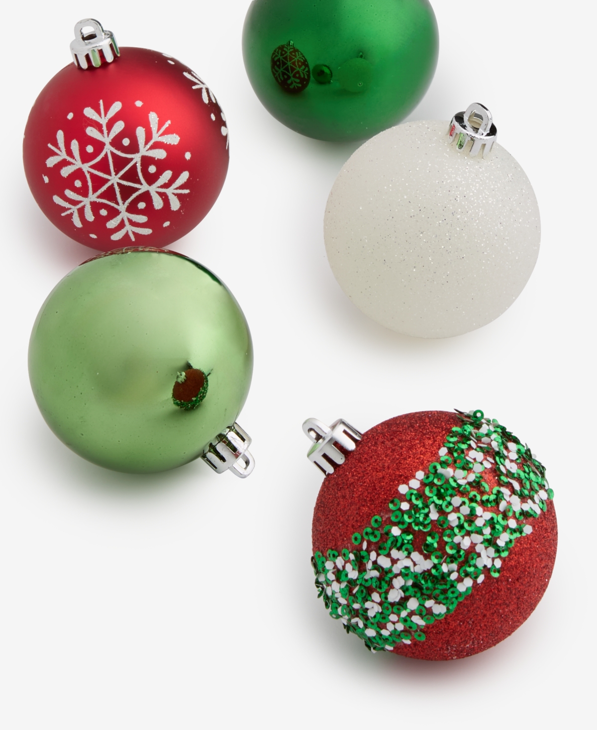 Holiday Lane Heritage Set Of 30 Shatterproof Red, Green & White Ball Ornaments, Macy's Exclusive In Multi