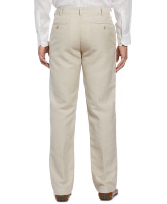 Men's Linen Blend Flat Front Pant