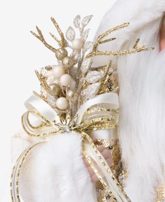 Opulence Caucasian Santa With White Faux-Fur Robes, Macy's Exclusive
