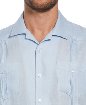 Men's 100% Linen Short Sleeve 4 Pocket Guayabera Shirt