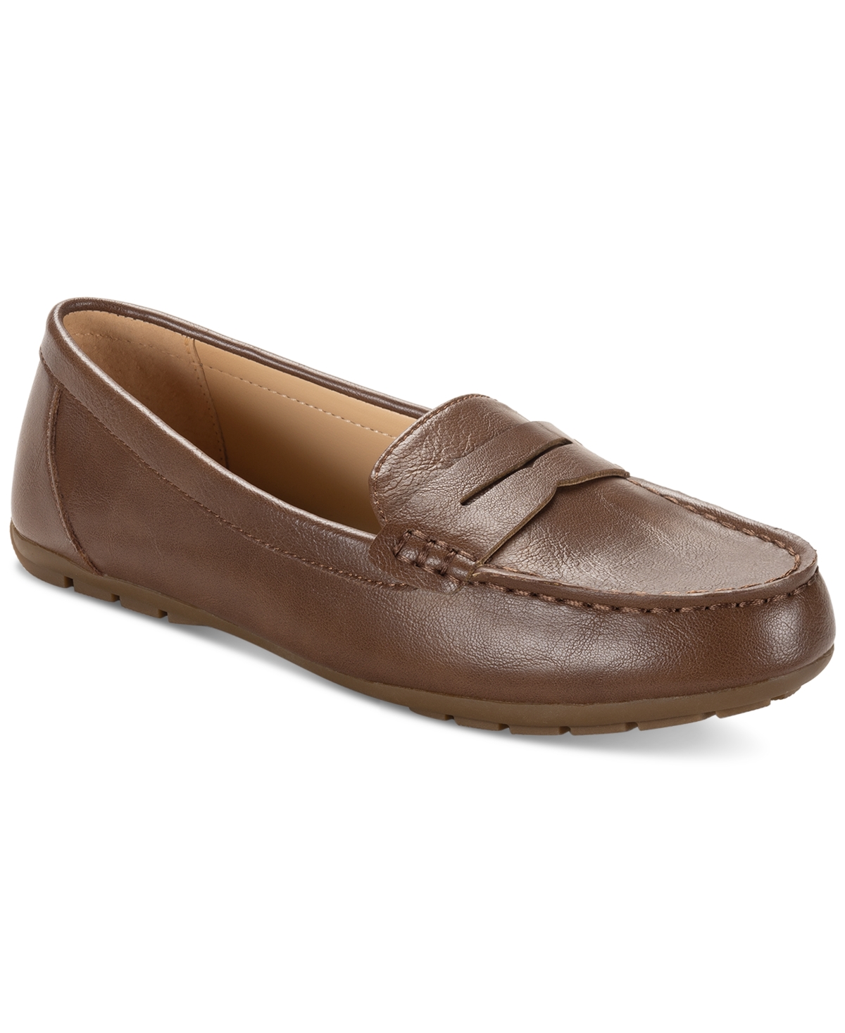 Style & Co Women's Serafinaa Driver Penny Loafers, Created For Macy's In Brown