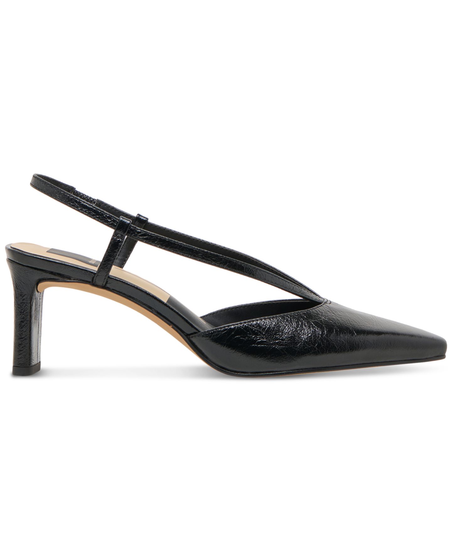 Женские туфли Dolce Vita Ginay Pointed-Toe Slingback Blade-Heel, цвет: Чёрный кожаный — фото 2