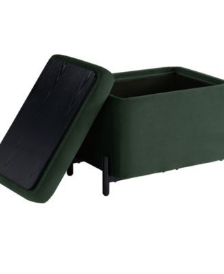 24" Velvet Kyoto Small Storage Ottoman