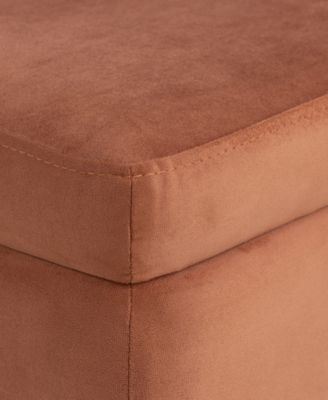 24" Velvet Kyoto Small Storage Ottoman