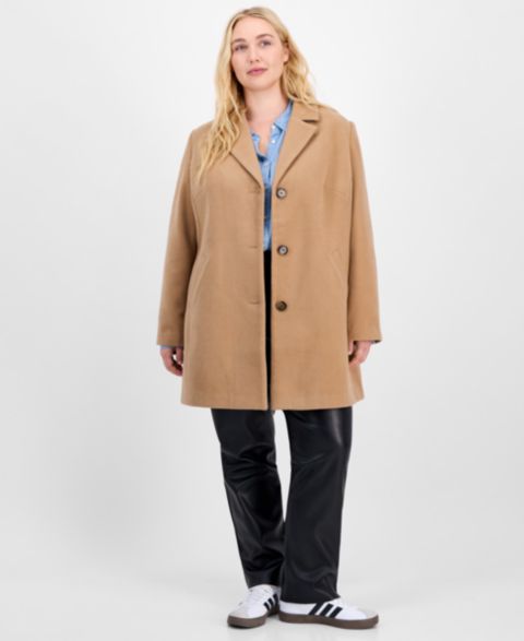 Женские куртки Maralyn & Me Trendy Plus Size Single-Breasted Walker Coat